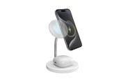 Telefon - Adapter i Ladowarka - SBS Qi2 2x1 Wireless Charging Station 15W White - TEWIR2IN1QI2