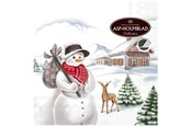 Dekoracje - Asp-Holmblad Serwetki "Snowman & reindeer" - 97125
