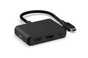 Stacja dokujaca - Unisynk 3 Port USB-C Hub V2 4K 60Hz 100W - Black - 10383