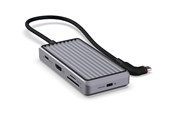 Stacja dokujaca - Unisynk 8 Port USB-C Hub V2 4K 60 HZ 100QW - Grey - 10386