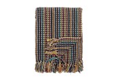 Dekoracje - Bloomingville - Lazzario Plaid - Cotton - 160x130 cm - Blue - 82066430