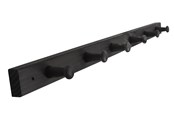 Wsporniki i zawiasy  - Home>it Coat rack 6 hooks pine wood black RETRO - 12305