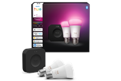 Inteligentny dom - Philips Hue Starter kit: 2 E27 color-capable smart bulbs + Bridge Pro - 929003853518