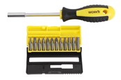 Narzędzia ręczne - Home>it Screwdriver handle + 12 x Bits Cr-V steel - 70222