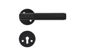 Wsporniki i zawiasy  - Home>it door handle knurled 19 mm. matt black - 13250