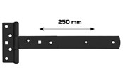 Wsporniki i zawiasy  - Home>it T-Hinge – Matte Black 250 x 30 mm Zinc-Coated Carbon Steel - 20502