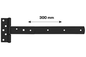 Wsporniki i zawiasy  - Home>it T-Hinge – Matte Black 300 x 30 mm Zinc-Coated Carbon Steel - 20503