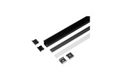 Inteligentny dom - Light Solutions Aluminiumsprofil - Model L (Indbyg) - 20mm LED strip - Sort - 5714255011197