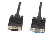 Kabel wyświetlacza - Lanberg - VGA extension cable - HD-15 (VGA) to HD-15 (VGA) - 1.8 m - CA-VGAC-10CC-0018-B+