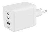 Telefon - Adapter i Ladowarka - Deltaco USB GaN Wall Charger 100 W | 1x USB-A | 2x USB-C | PPS | White - USBC-GAN06