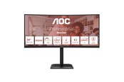 Monitor - 34" AOC CU34E4CV - 3440x1440 (UWQHD) - 120Hz - VA - 90W USB-C - KVM switch - CU34E4CV