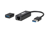 Adapter Sieciowy (karta sieciowa, serwer druku, itp.) - Eaton Tripp Lite Series USB-C USB-A to RJ45 Gigabit Ethernet Network Adapter (2xM/F) USB 3.2 Gen 1 Black - U336-000-GB-CA
