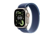 Smartwatch, zegarek i opaska sportowa - Apple Watch Ultra 3 GPS + Cellular 49mm Natural Titanium Case with Blue/Bright Blue Trail Loop - S/M - MEWR4DH/A