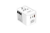 Telefon - Adapter i Ladowarka - Energizer Ładowarka Podróżna Global - 65W - PD (2xUSB-C + USB-A) - ETC650
