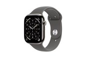 Smartwatch, zegarek i opaska sportowa - Apple Watch Series 11 GPS + Cellular 42mm Natural Titanium Case with Stone Grey Sport Band - M/L - MF8N4QN/A