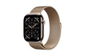 Smartwatch, zegarek i opaska sportowa - Apple Watch Series 11 GPS + Cellular 46mm Gold Titanium Case with Gold Milanese Loop - S/M - MFD74QN/A