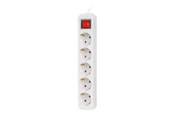 Kabel zasilajacy (zewnetrzny) - Lanberg PS1-05F-0300-W - power strip - 2500 Watt - PS1-05F-0300-W