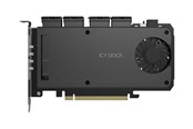 Dysk twardy - akcesoria - Icy dock MB204MP-B - storage enclosure - PCIe 5.0 x16 (NVMe) - PCIe 5.0 x16 - MB204MP-B