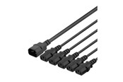 Kabel zasilajacy (wewnetrzny) - Deltaco - power splitter - IEC 60320 C14 to power IEC 60320 C13 - 3 m - DEL-113E