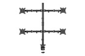 Uchwyt na monitor - Deltaco mounting kit - for flat panel - quad tilt swivel rotate 9 kg - black - ARM-0302-B