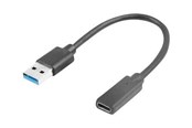 Kabel USB - Lanberg - USB-C adapter - USB Type A to 24 pin USB-C - 15 cm - AD-UC-UA-03