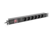 Kabel zasilajacy (zewnetrzny) - Lanberg - power distribution unit - 4000 Watt - PDU-05F-0200-BK
