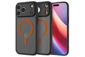 Telefon - Pokrowiec i etui - Spigen Ultra Hybrid MagSafe - frost black orange - iPhone 17 Pro - ACS10483