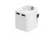 Kabel zasilajacy (zewnetrzny) - Gembird EU to Universal travel power adapter - 12W - TPA-EU2A12-01-W
