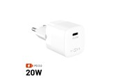 Telefon - Adapter i Ładowarka - FIXED Fast Mini Home Charger 20W USB-C PD White - FIXC20M2-C-WH
