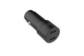 Telefon - Adapter i Ładowarka - FIXED Super Fast Dual USB-C Car Charger 65W Black - FIXCC65-CC-BK