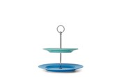 Zastawa stolowa - Lyngby Porcelæn - Rhombe Color Etagere 27 cm - Blue & Green - 201991