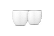 Akcesoria kuchenne - Lyngby Porcelæn - Rhombe White Egg Cup 5 cm  - Set of 2 - 201215