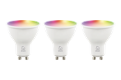 Inteligentny dom - Deltaco Smart LED-bulbs GU10 RGB Wi-Fi 4.7 W 3-pak - SH-LGU10RGB02-3P