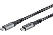Kabel USB - Pro USB-C <-> USB-C - 1.0m - 240 Watt Power Delivery - USB 4.0 / Thunderbolt 4 - Czarny - PUSB4-40-AC-SBG-1M