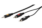 Kabel audio - Vivanco Audio Cable 1x3.5mm / 2xRCA 1.5m Black - 4008928460308
