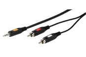Kabel audio - Vivanco Audio Cable 1x3.5mm / 2xRCA 2.5m Black - 4008928460315