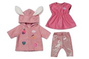 Lalki i akcesoria - Baby Born Coat Set with Dress 43cm - 840740