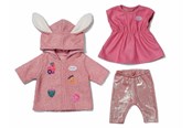 Lalki i akcesoria - Baby Born Coat Set with Dress 43cm - 840740