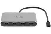 USB hub - OWC USB-C Quad HDMI 4K Display Adapter with DisplayLink USB hub - 4 - Srebrny - OWCCADPDL4HDMI