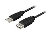 Kabel USB - Deltaco USB2-101S - USB extension cable - USB to USB - 10 cm - USB2-101S