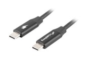 Kabel USB - Lanberg - USB-C cable - 24 pin USB-C to 24 pin USB-C - 1.8 m - CA-CMCM-40CU-0018-BK