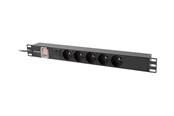 Kabel zasilający (zewnętrzny) - Lanberg PDU-05E-0200-BK - power distribution unit - 4000 Watt - PDU-05E-0200-BK