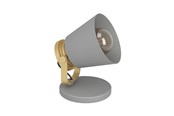 Lampy - EGLO STÓŁ TWICKEN E27 SZARY/ZŁOTY - 43841