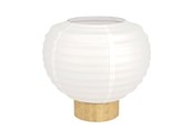 Lampy - EGLO STÓŁ SUMMERHILL H200 E27 EKRAN DREWNIANY/BIAŁY PAPIER FSC - 44067