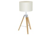 Lampy - EGLO STÓŁ LANTADA CHROM/BEŻOWY - 94323