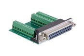 Kabel równolegly, szeregowy - DeLOCK - serial adapter - DB-25 to 9 pin terminal block - 65317