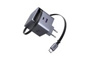 Telefon - Adapter i Ładowarka - UGREEN 65 W GaN Fast Charger with Retractable Cable - 65825