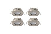 Lampy - EGLO MAZUBY 1 DO ZABUDOWY. ZESTAW AMORTYZATORÓW Ø85 4X500LM 3000K. IP44 SS - 31882