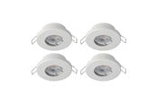 Lampy - EGLO MAZUBY 1 DO ZABUDOWY. ZESTAW AMORTYZATORÓW Ø85 4X500LM 3000K. IP44 BIAŁY - 31883