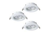 Lampy - EGLO MAZUBY DO ZABUDOWY. KIP KOMPLET Ø87 GU10 3X345LM BIAŁY - 31923